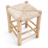 Tabouret Bohème - Blanc - ≈30x30x40cm -