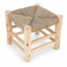 Tabouret Bohème - Naturel - 30x30x30cm -