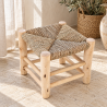 Tabouret Bohème - Naturel - 30x30x30cm -