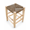Tabouret Bohème - Naturel - 30x30x40cm -