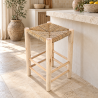 Tabouret Bohème - Naturel - 35x35x65cm -