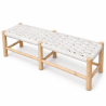 Banc - Bohème - Blanc - 140x40x45cm -