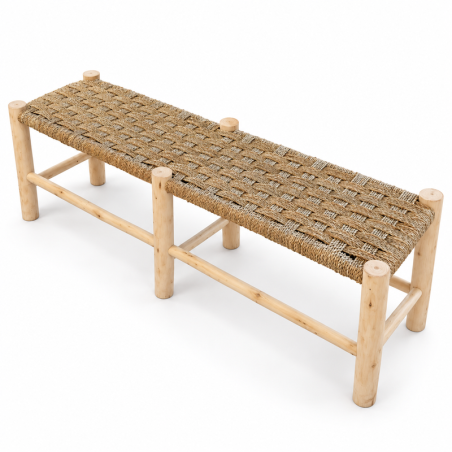 Banc - Bohème - Naturel - 140x40x45cm -