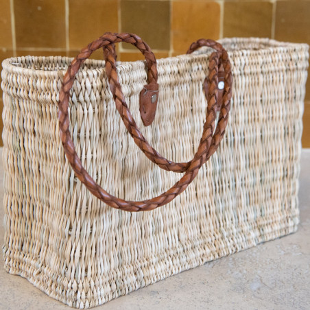 Panier artisanal - Osier & Cuir - Ciro - S / M / L -