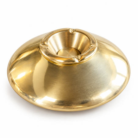 Cendrier Laiton - Soucoupe - ≈d15x6cm - Lisse -
