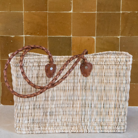 Panier artisanal - Osier & Cuir - Ciro - S / M / L -