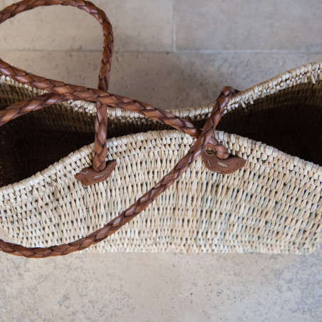 Panier artisanal - Osier & Cuir - Ciro - S / M / L -