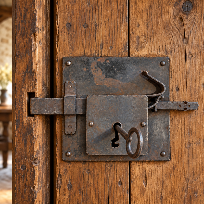 Serrure Artisanale en fer massif - 2 tailles disponibles -