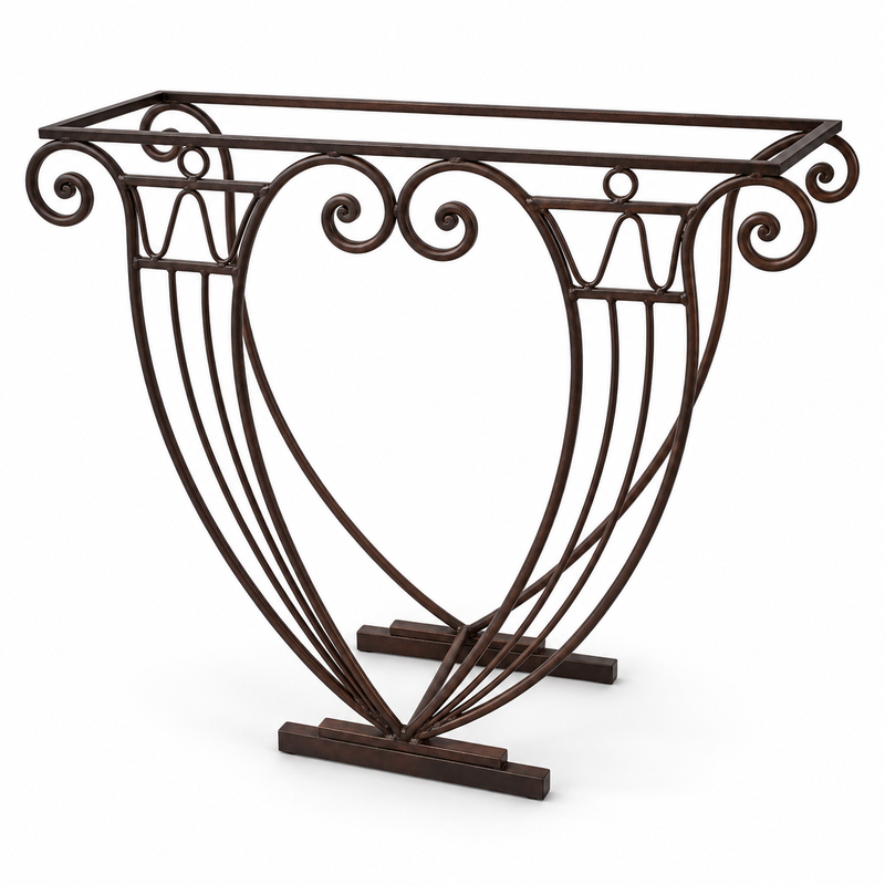 Console - Fer Forgé - 100x30x80cm - Rome -