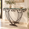 Console - Fer Forgé - 100x30x80cm - Rome -