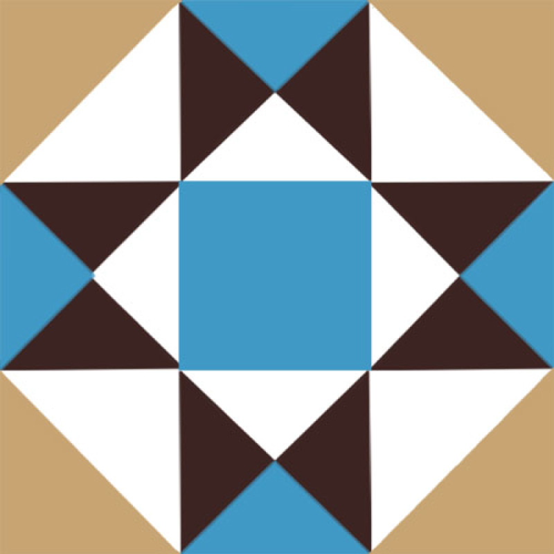 Carreaux de Ciment - Big Domino - 20x20cm ≈ 18mm -
