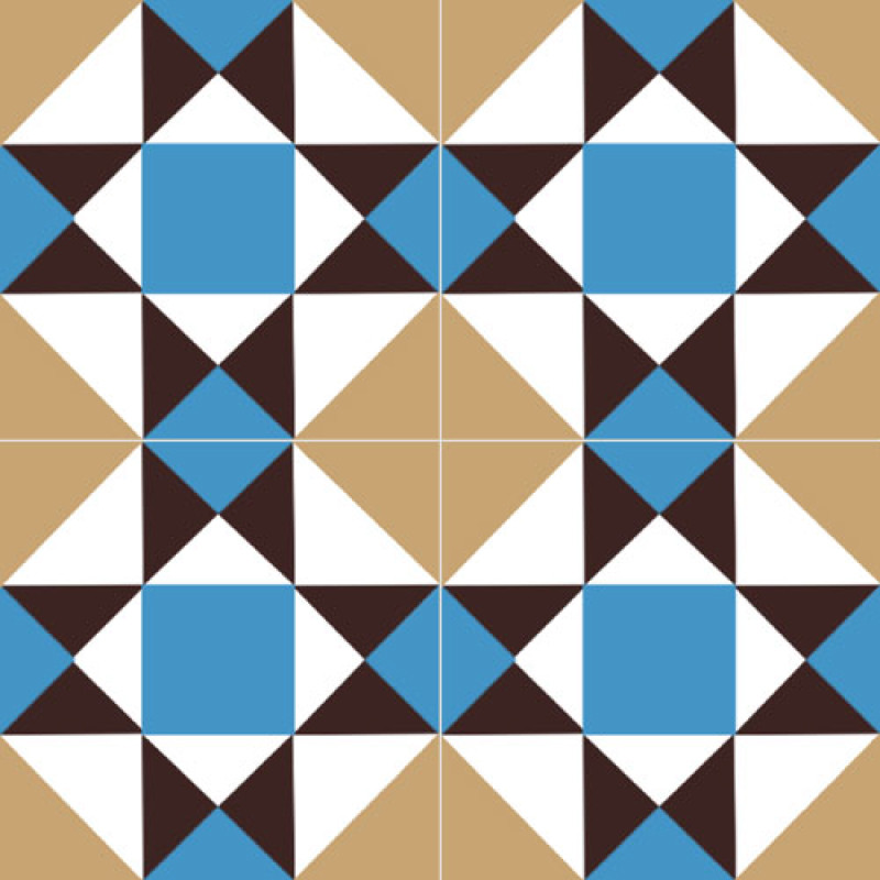 Carreaux de Ciment - Big Domino - 20x20cm ≈ 18mm -