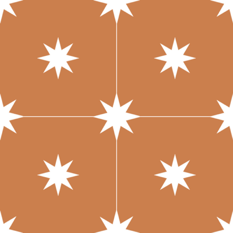 Carreaux de Ciment - Star - 20x20cm ≈ 18mm -