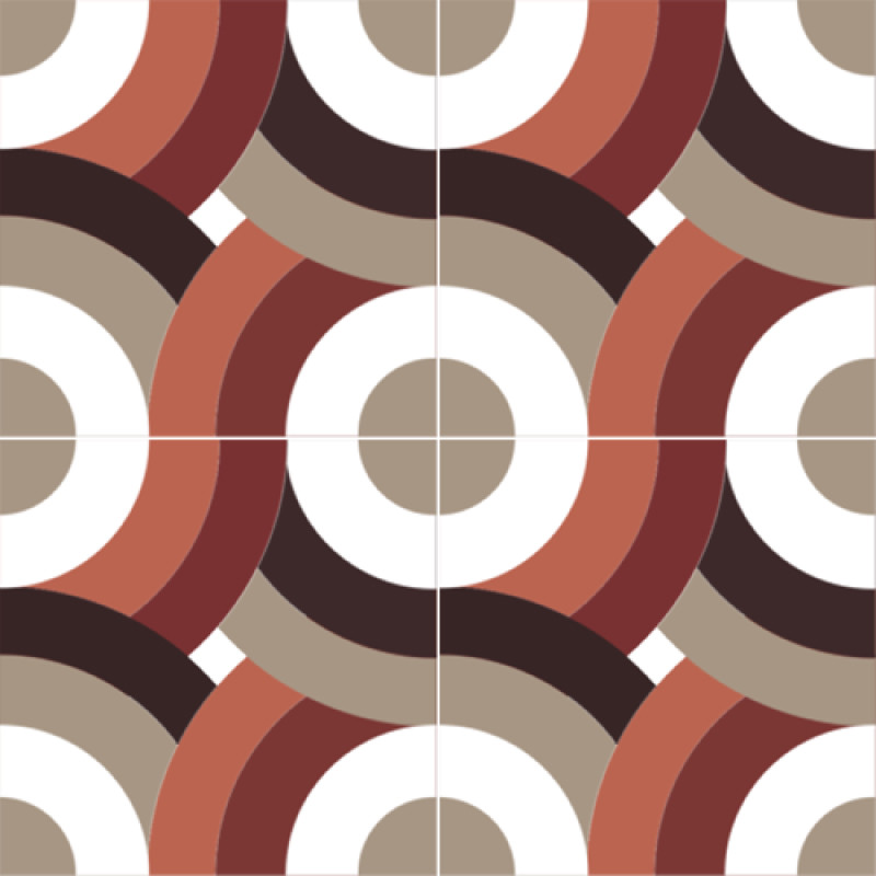 Carreaux de Ciment - Enrouleur - 20x20cm ≈ 18mm -