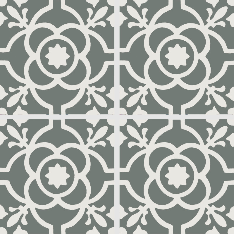 Carreaux de Ciment - Etoile - 20x20cm ≈ 18mm -