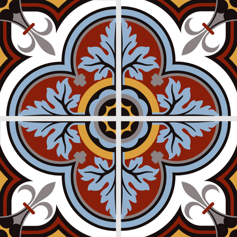 Carreaux de Ciment - Nîmois - 20x20cm ≈ 18mm -