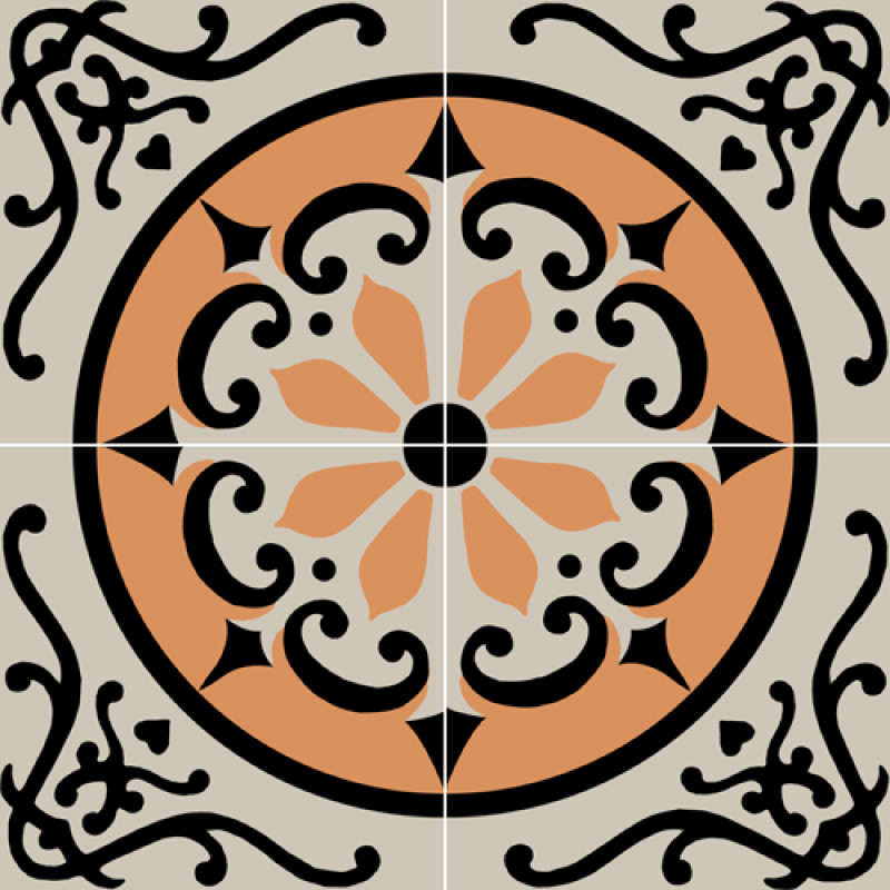 Carreaux de Ciment - Gersois - 20x20cm ≈ 18mm -