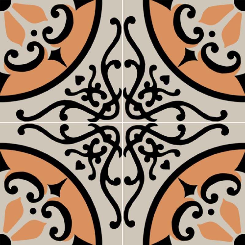 Carreaux de Ciment - Gersois - 20x20cm ≈ 18mm -