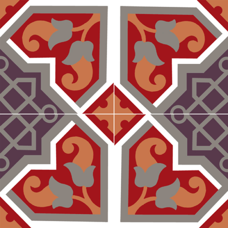 Carreaux de Ciment - Albigeois - 20x20cm ≈ 18mm -