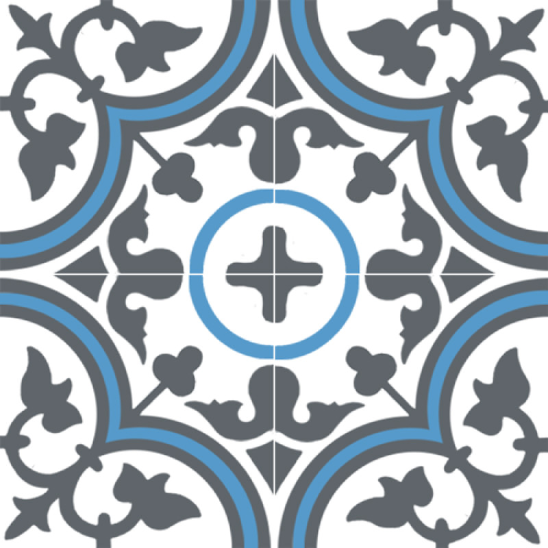 Carreaux de Ciment - Lyonnais - 20x20cm ≈ 18mm -