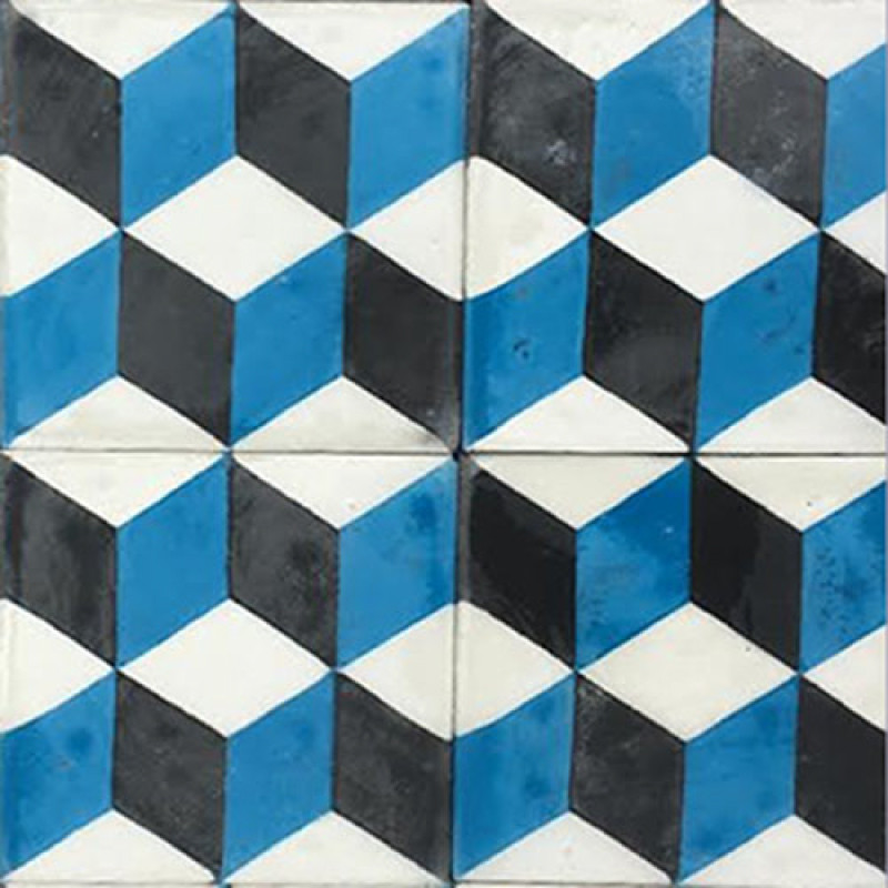 Carreaux de Ciment - Cube III - 20x20cm ≈ 18mm -