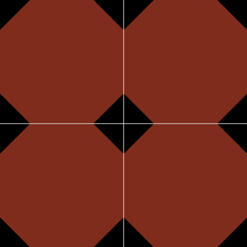 Carreaux de Ciment - Octogone - 20x20cm ≈ 18mm -