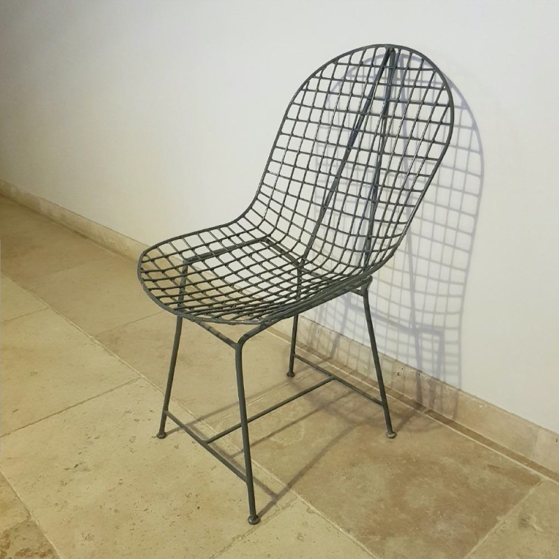 Chaise en métal - Grillage -