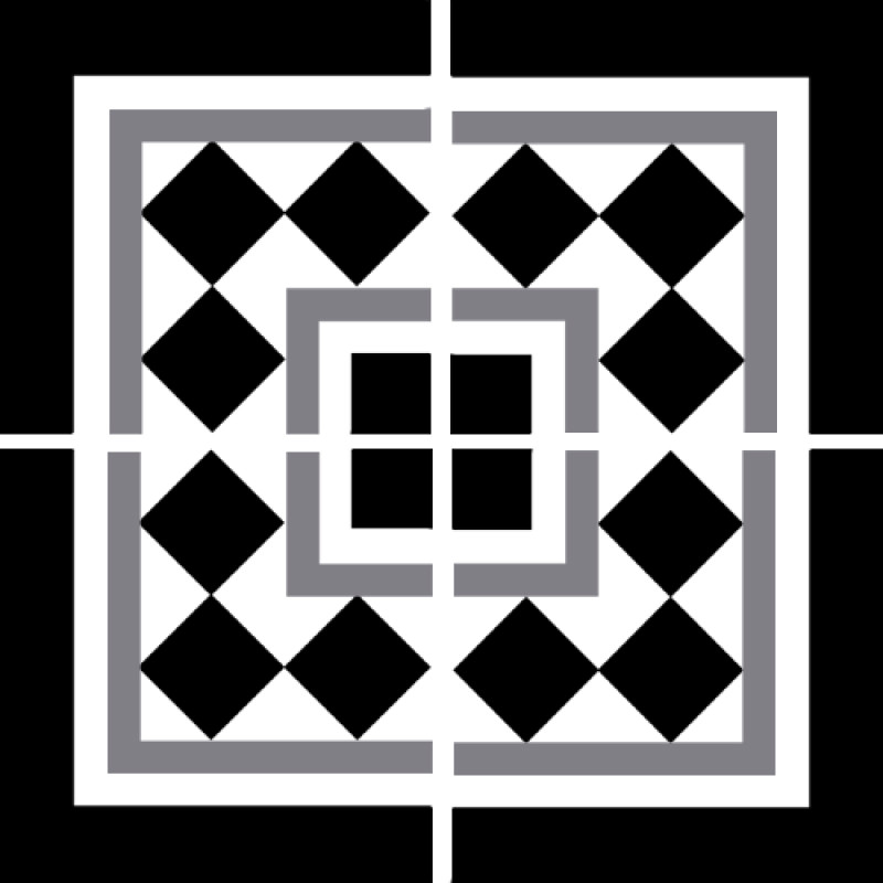 Frise Carreaux de Ciment - Angle Kora - 20x20cm ≈ 18mm -