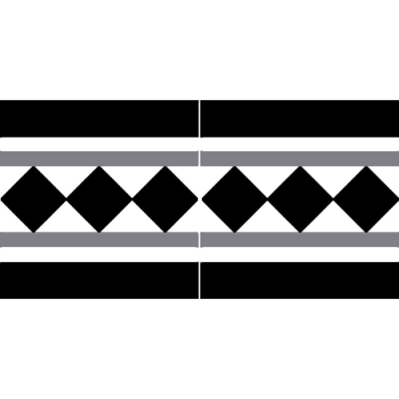 Frise Carreaux de Ciment - Kora - 20x20cm ≈ 18mm -