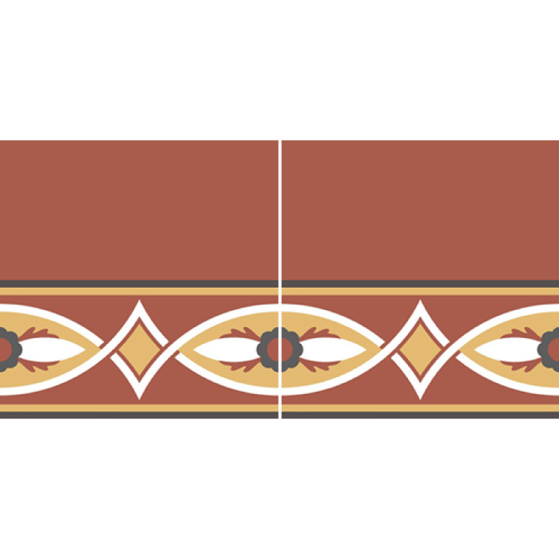 Frise Carreaux de Ciment - Nîmois - 20x20cm ≈ 18mm -