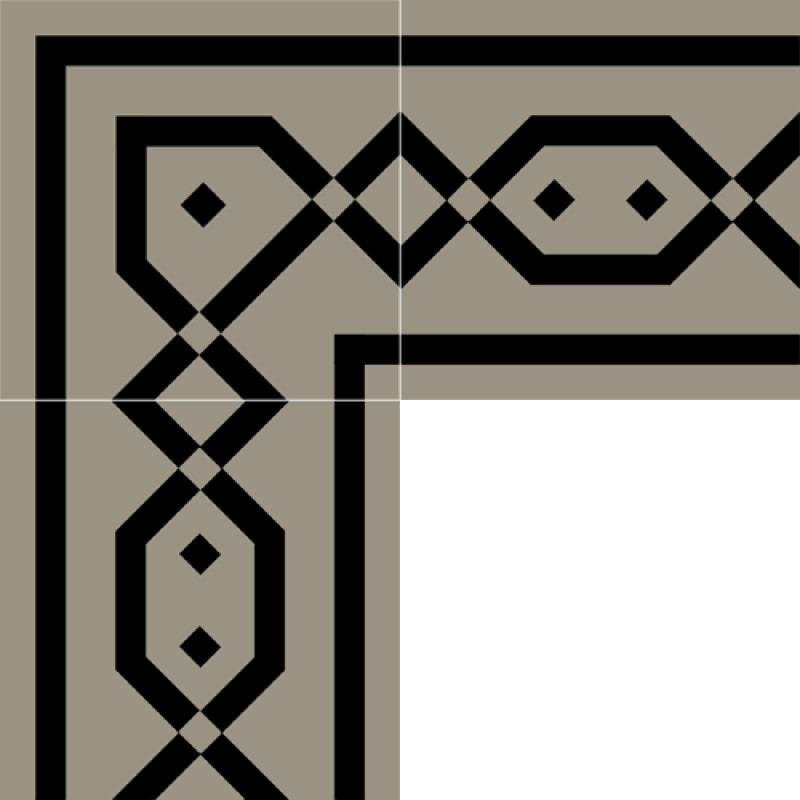 Frise Carreaux de Ciment - Angle M121 - 20x20cm ≈ 18mm -