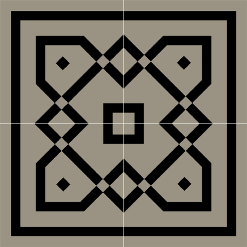 Frise Carreaux de Ciment - Angle M121 - 20x20cm ≈ 18mm -