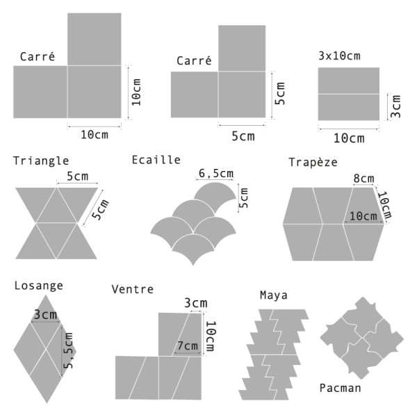 Carrelage - Véritable Zellige de Fès - Ciel Gris -