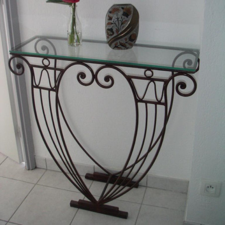 Console - Fer Forgé - 100x30x80cm - Rome -