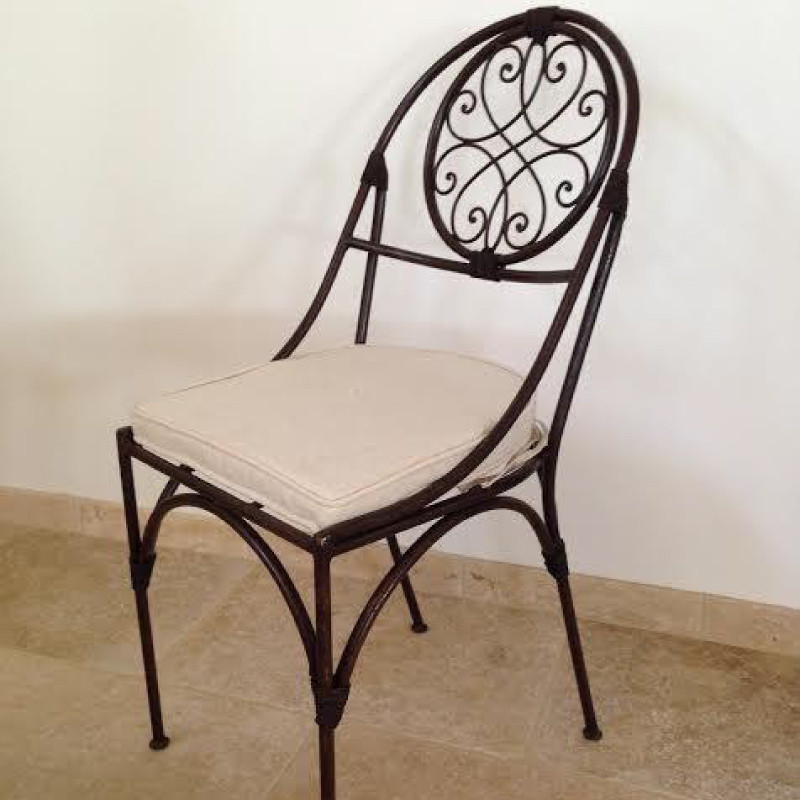 Chaise en fer forgé - Coloniale -