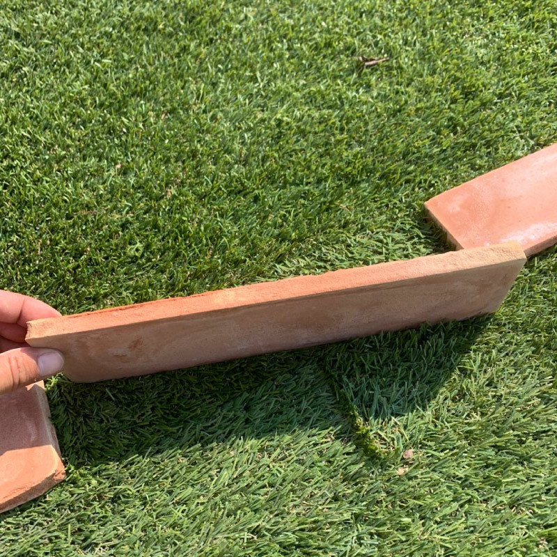 Plinthe en terre cuite de réédition - 30x7cm - 13mm - Moulée main -