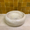 Vasque Marbre Beige - ⌀ 40cm - Hauteur 14cm - Bombée Lisse -