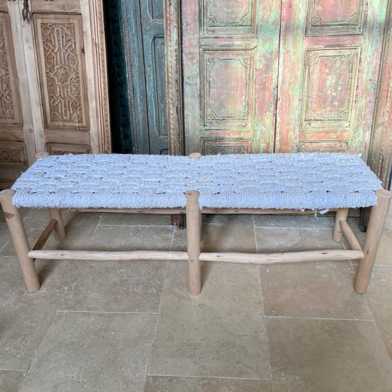 Banc - Bohème - Blanc - 1m40 -
