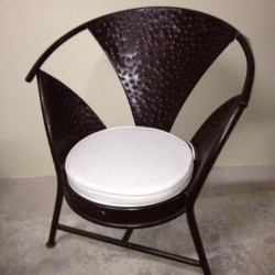Fauteuil - Fer forgé - Martelé - Tulipe -