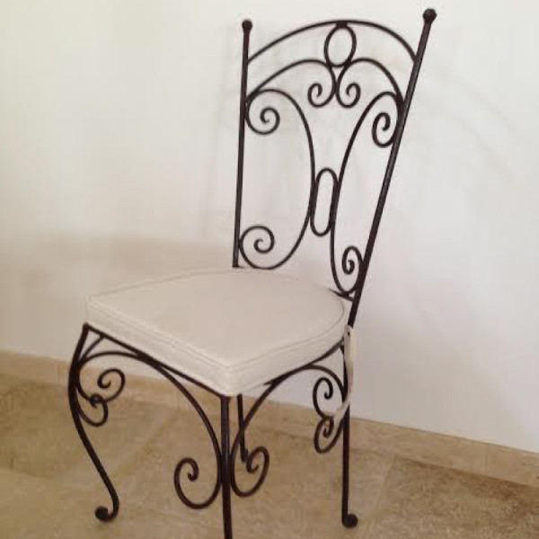 Chaise en fer forgé - Cécile -