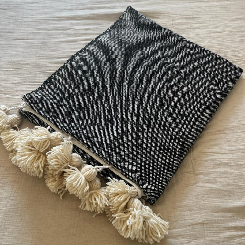 Tapis / Plaid - Pompom - 2,5/1,5m - Coloris au choix -