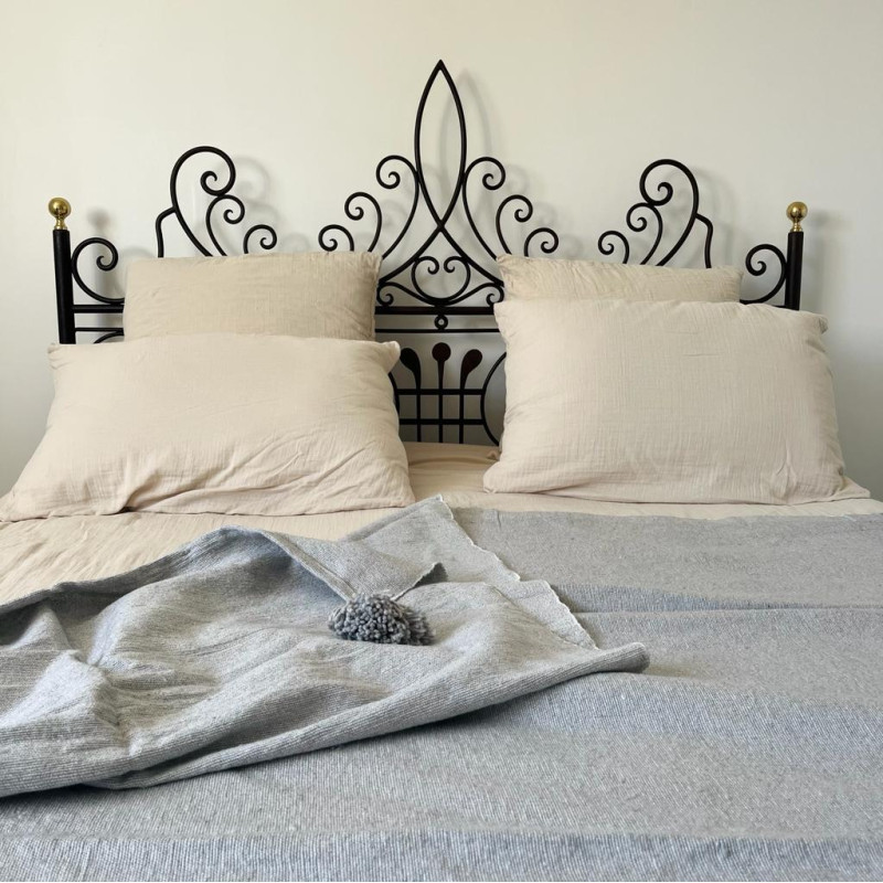 Plaid - Pompom - Uni - M / L - Plusieurs Couleurs -