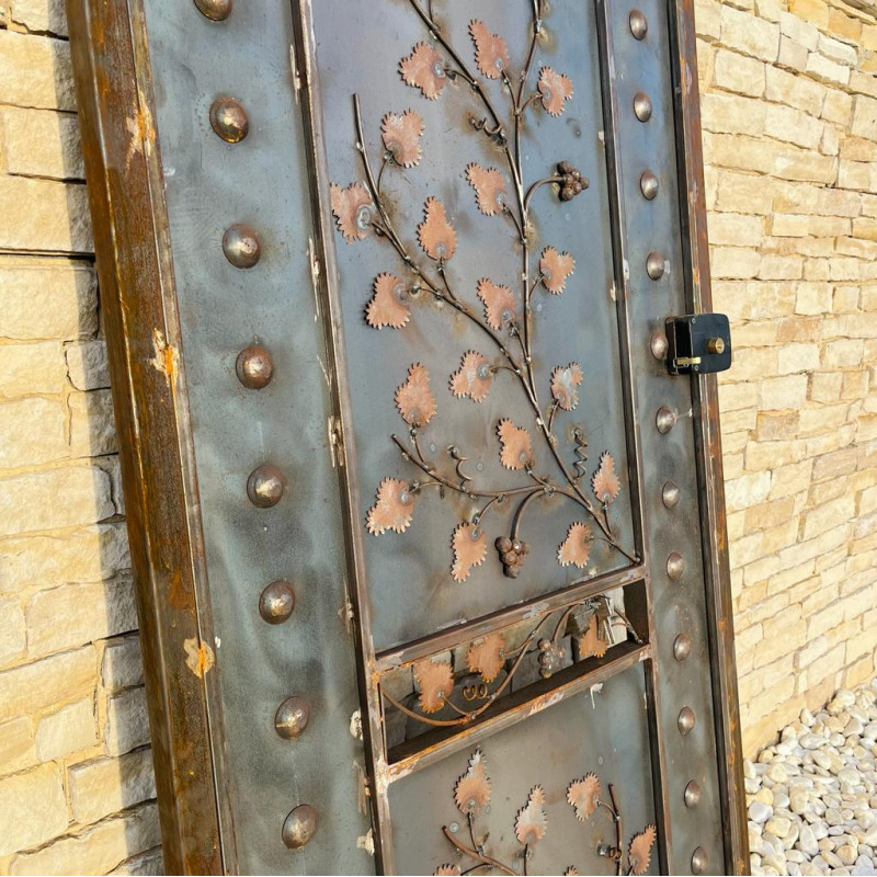 Portillon - Fer forgé - Berbère Raisin - 1m - Battant -