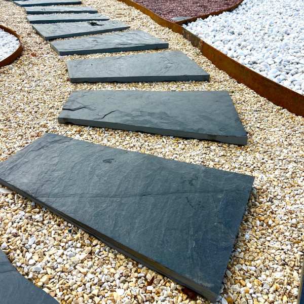 Pas japonais - Ardoise - 80x50x30cm - ≈30mm - Trapèze -