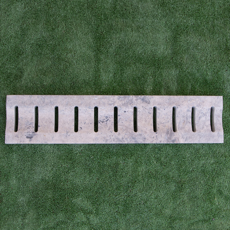 Caniveau Travertin Silver - 61/13.5cm 3cm - Vieillie -