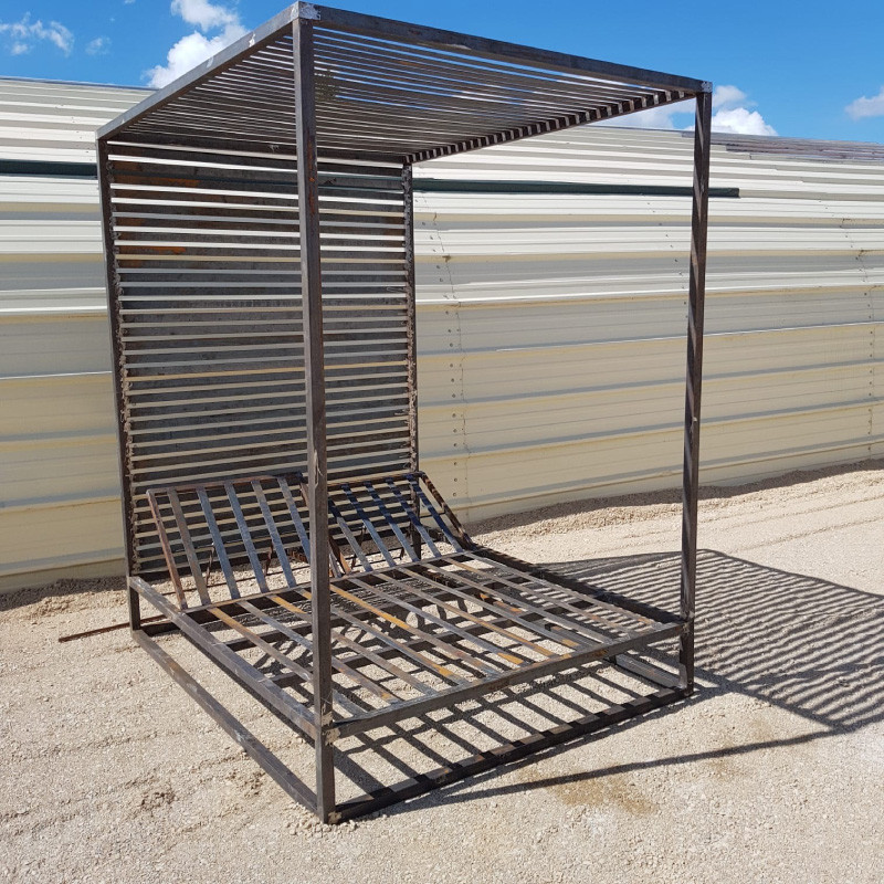 Lit d'extérieur - Métal - Design - 2 réglages - Baldaquin -