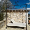 Bain de soleil - Fer Forgé - Domaine Double - 2 réglages - Baldaquin - Bain de soleil - Fer Forgé - Domaine Double - 2 réglages - Baldaquin -