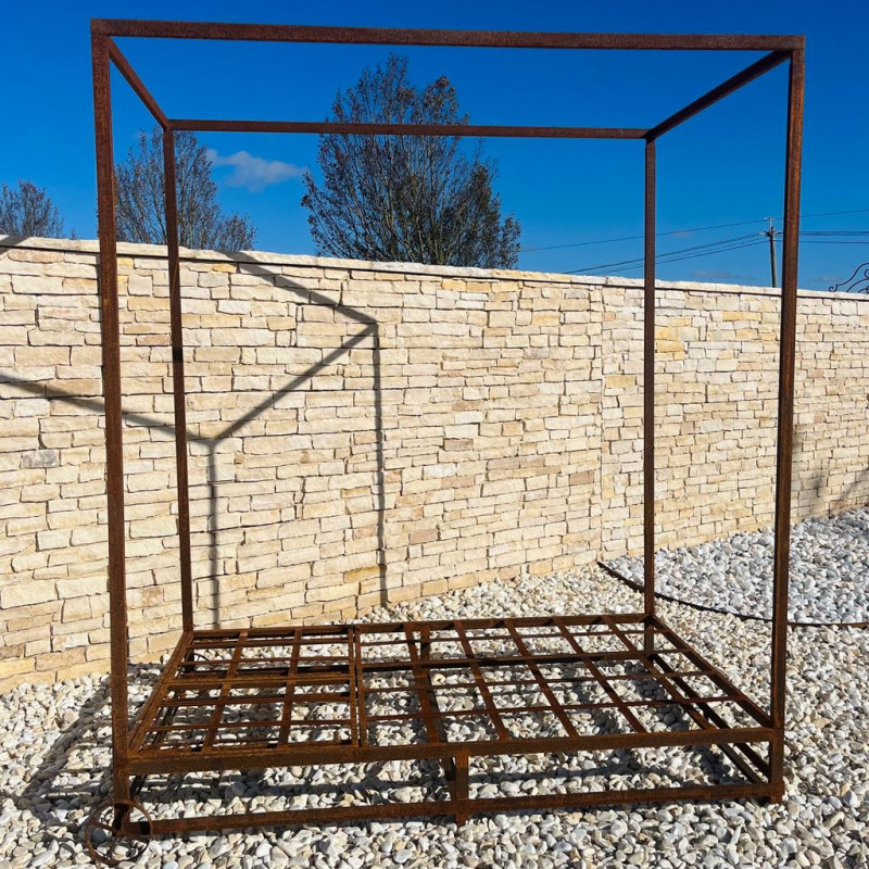 Bain de soleil - Métal - Cargot Double - 2 réglages - Baldaquin -