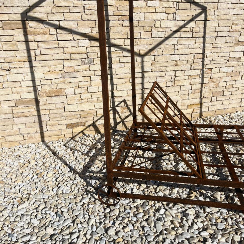 Bain de soleil - Métal - Cargot Double - 2 réglages - Baldaquin -