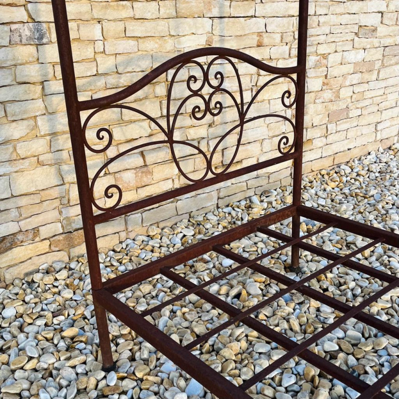 Lit - Fer Forgé - Baldaquin - Princesse - 190/160cm -